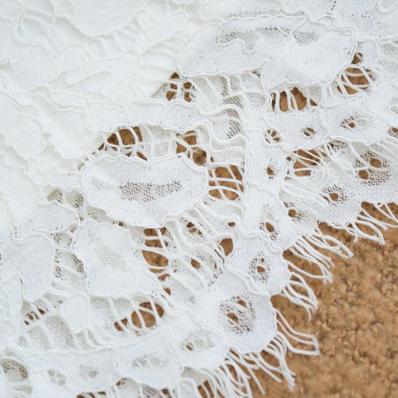 Women's Lace Tank Top | Size 8 Sleeveless Tee | Sleeveless Lace Top | Formal Top - Picture 4 of 6